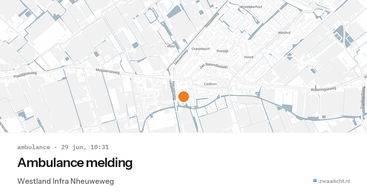Ambulance melding — 29 jun 2026