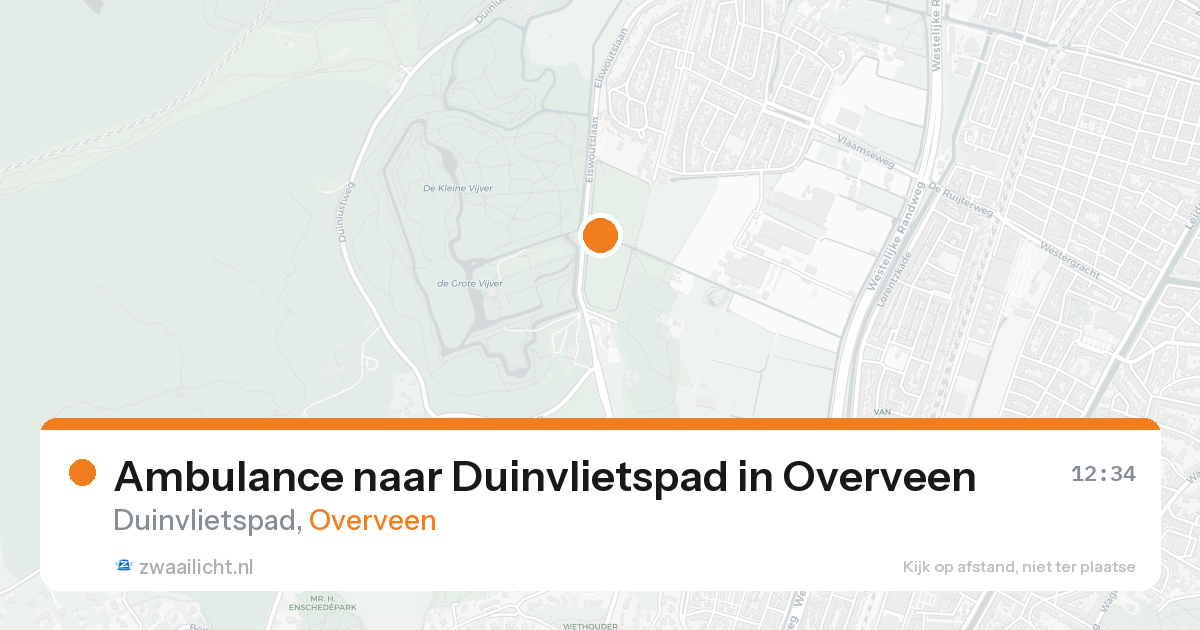 Ambulance naar Duinvlietspad in Overveen — 17 aug 2026