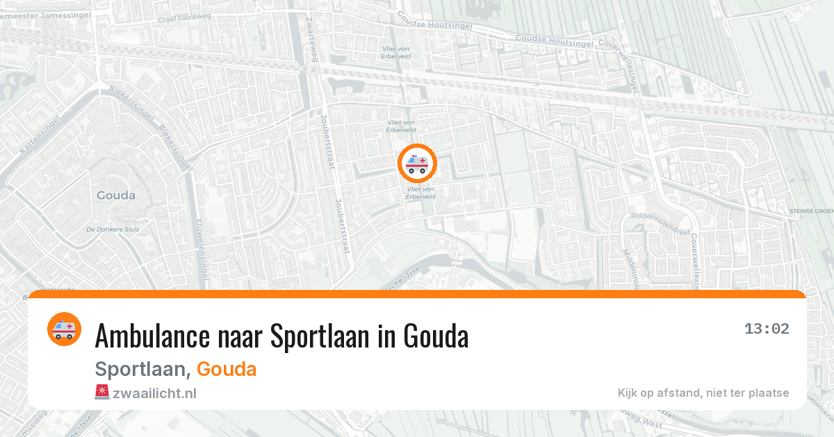 Ambulance naar Sportlaan in Gouda — 15 jun 2026