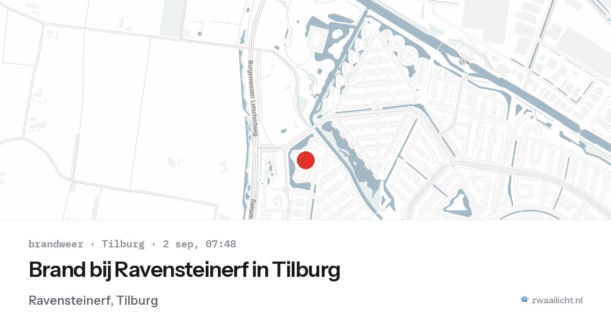 Brand bij Ravensteinerf in Tilburg — 2 sep 2026