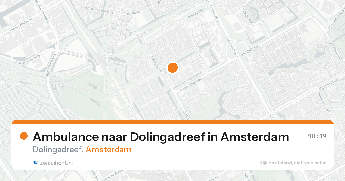 Ambulance naar Dolingadreef in Amsterdam — 24 aug 2026