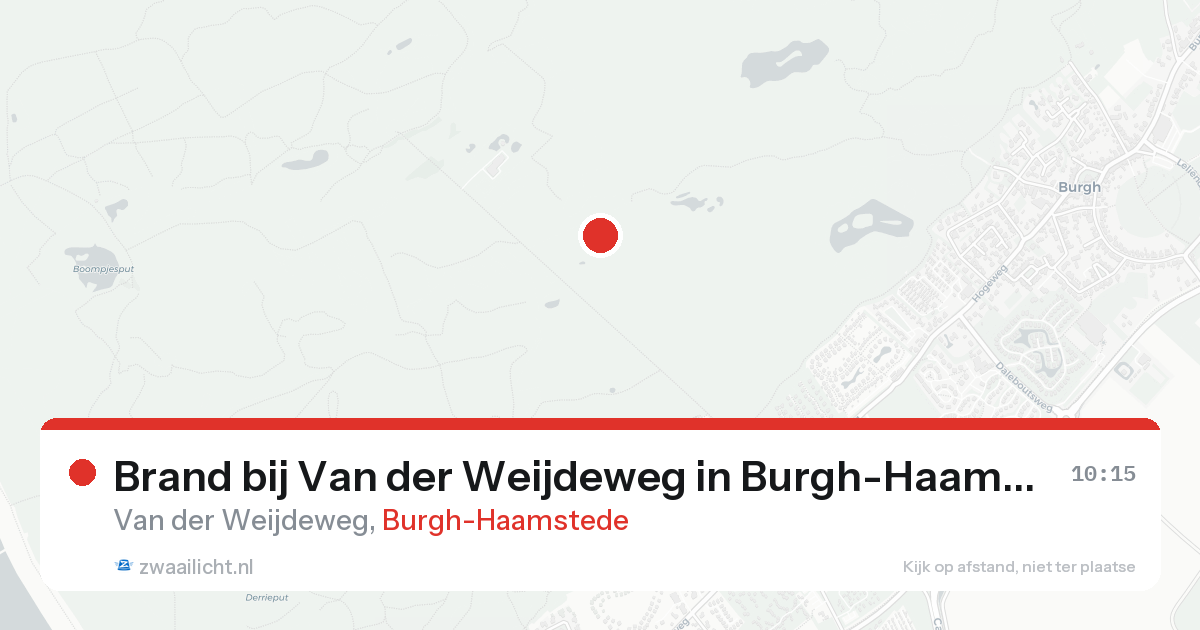 Brand bij Van der Weijdeweg in Burgh-Haamstede — 19 aug 2026