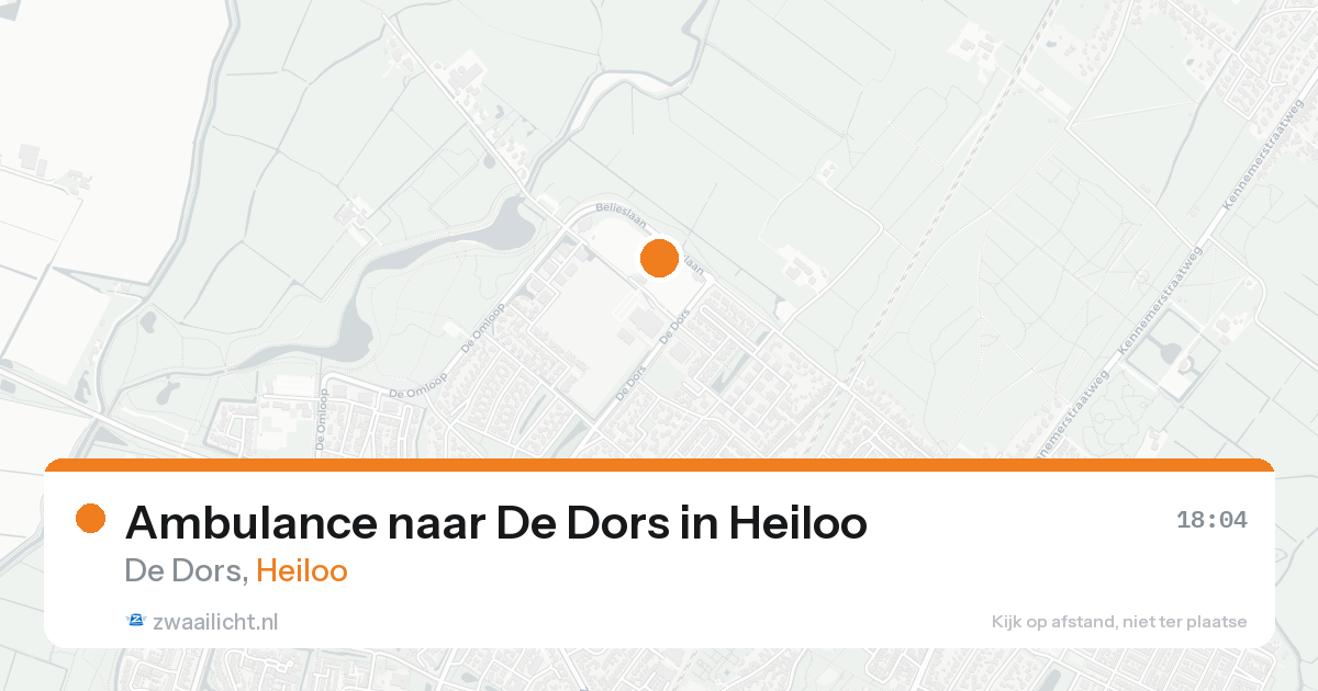 Ambulance naar De Dors in Heiloo — 16 aug 2026