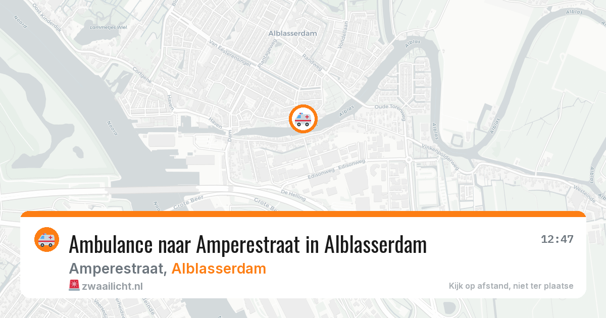 Ambulance naar Amperestraat in Alblasserdam — 6 jun 2026