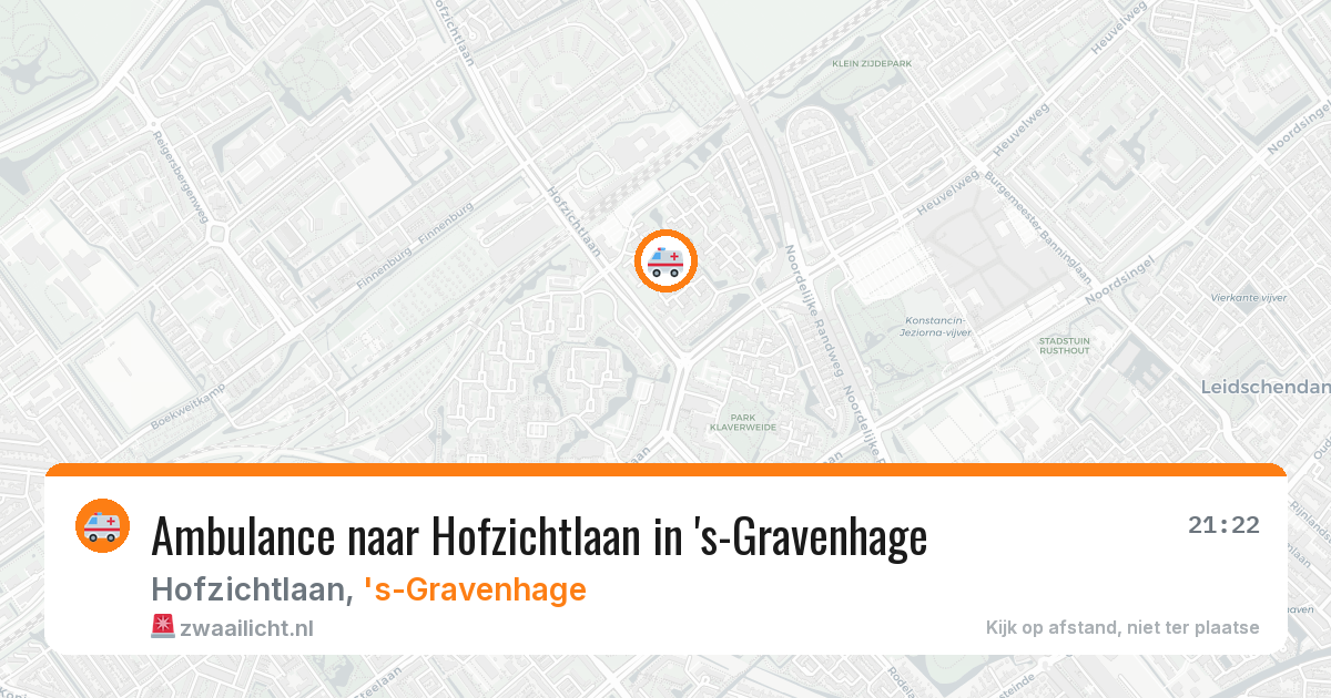 Ambulance naar Hofzichtlaan in 's-Gravenhage — 5 apr 2026