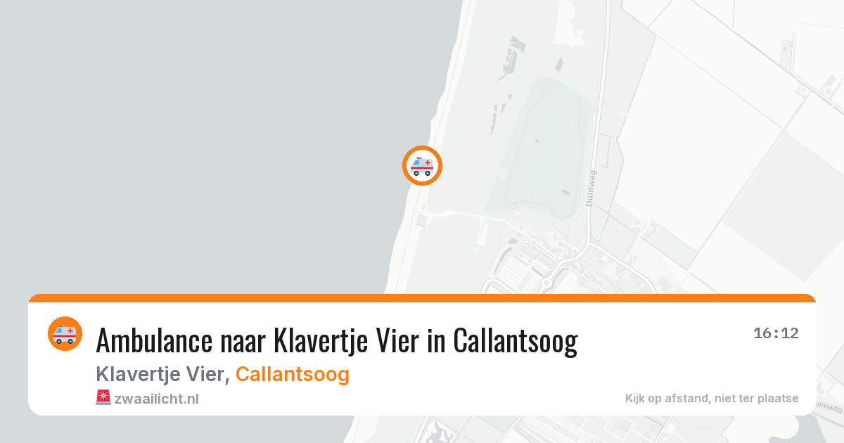 Ambulance naar Klavertje Vier in Callantsoog — 4 jul 2026