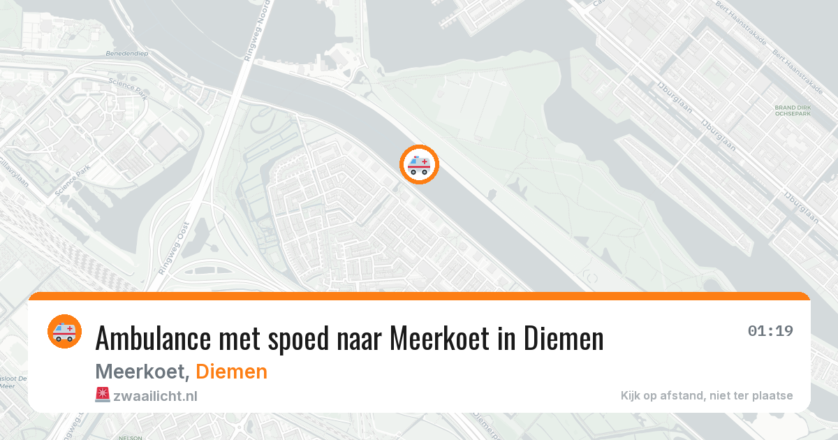 Ambulance met spoed naar Meerkoet in Diemen — 29 jan 2026