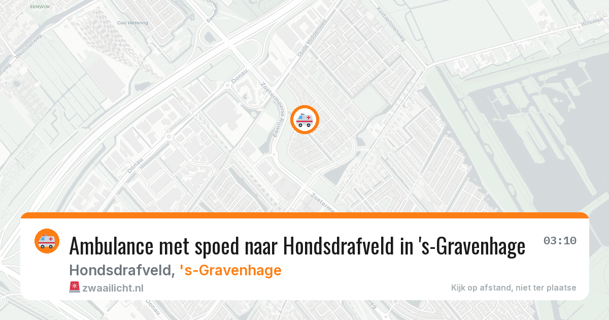 Ambulance met spoed naar Hondsdrafveld in 's-Gravenhage — 17 jun 2026