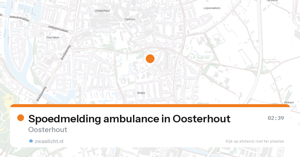Spoedmelding ambulance in Oosterhout — 27 aug 2026