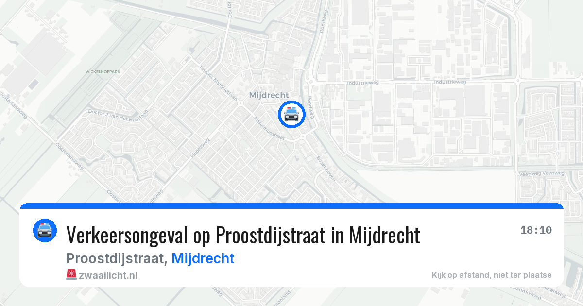 Verkeersongeval op Proostdijstraat in Mijdrecht — 10 jul 2026