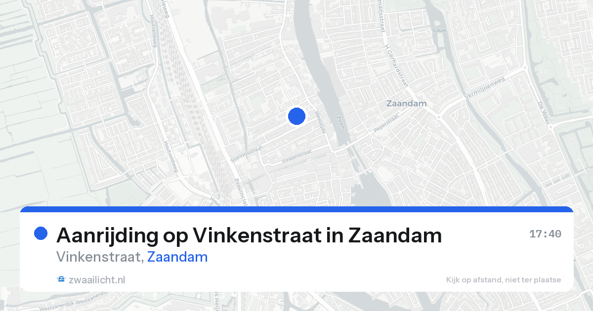 Aanrijding op Vinkenstraat in Zaandam — 18 aug 2026