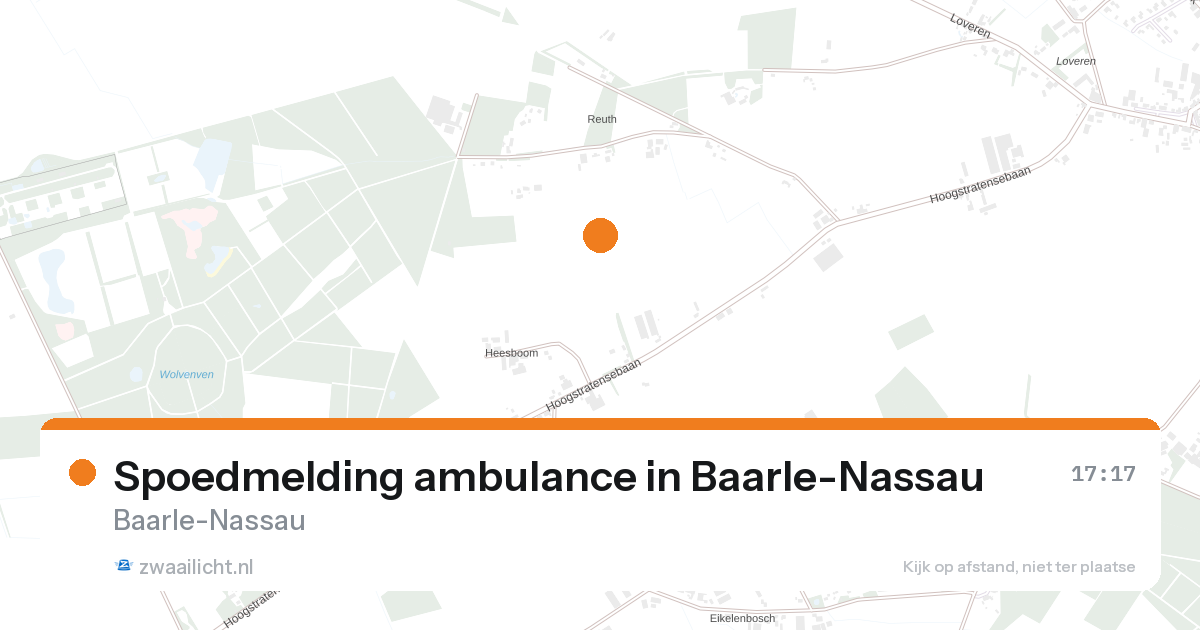 Spoedmelding ambulance in Baarle-Nassau — 27 aug 2026