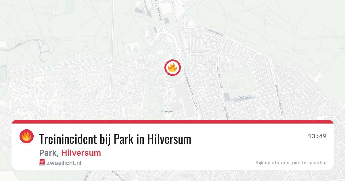 Treinincident bij Park in Hilversum — 30 jul 2026
