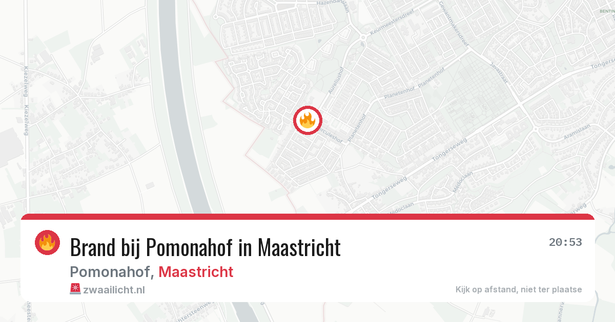 Brand bij Pomonahof in Maastricht — 31 mei 2026