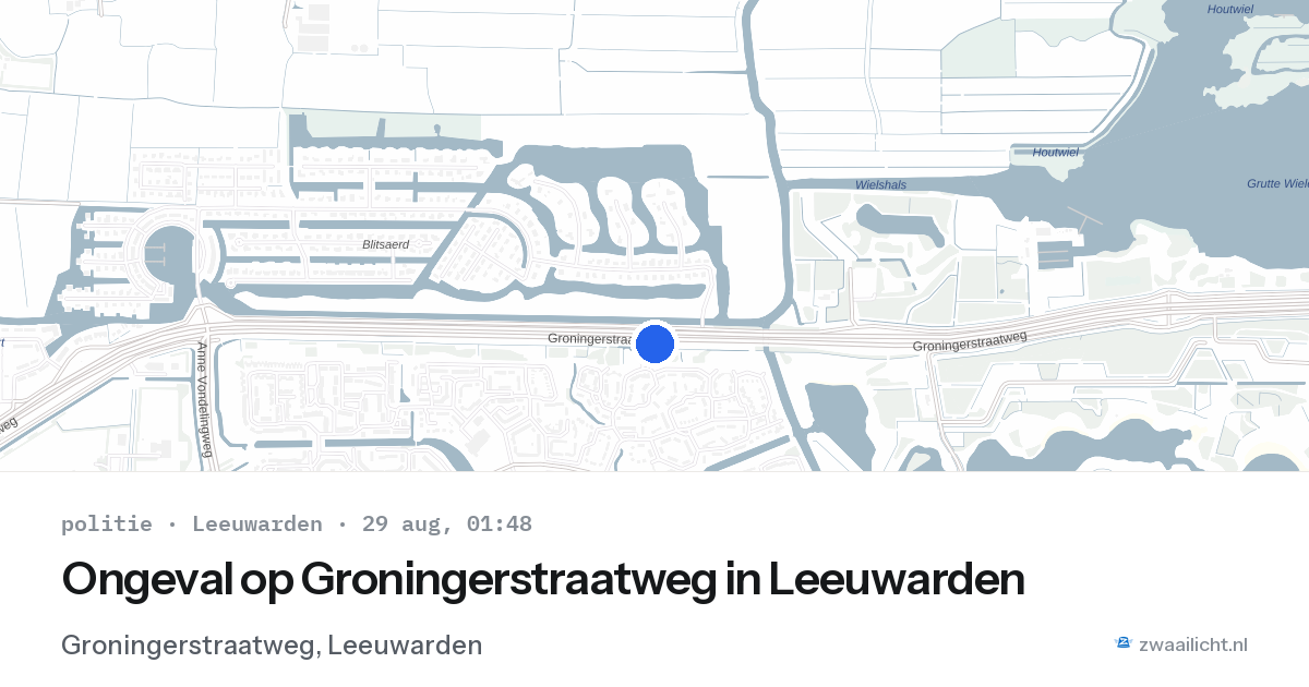 Ongeval op Groningerstraatweg in Leeuwarden — 28 aug 2026