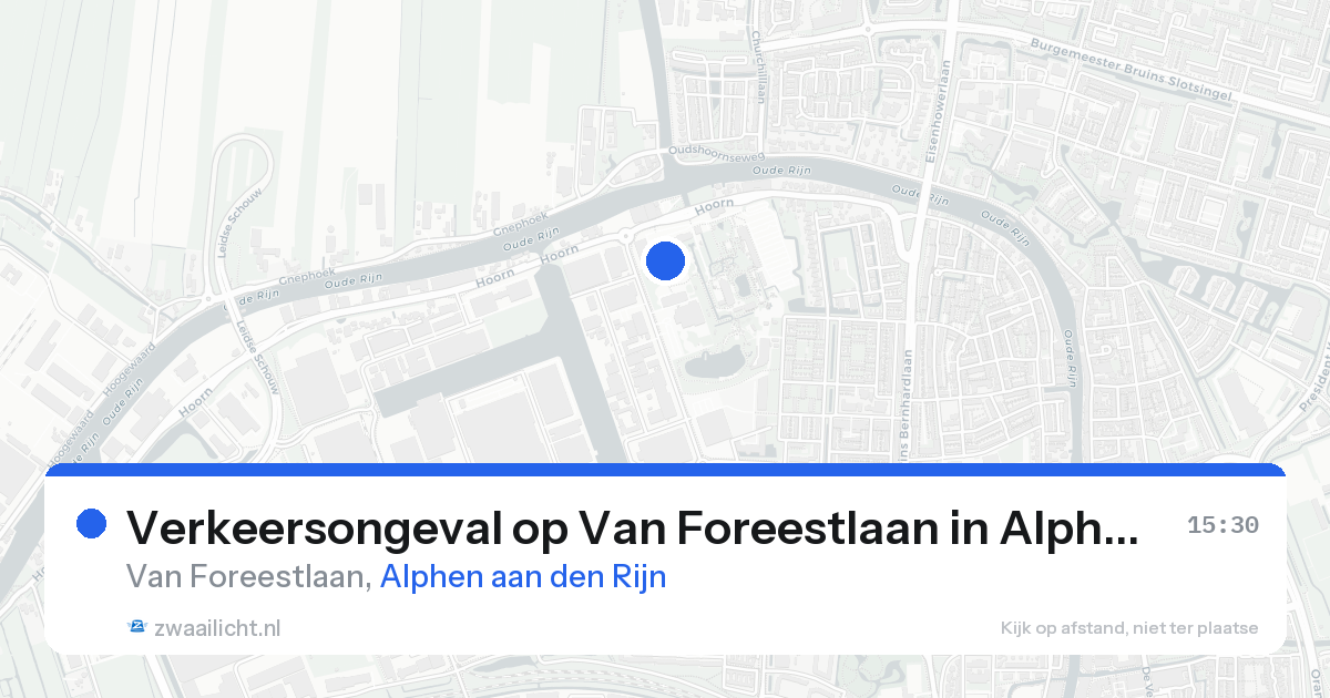 Verkeersongeval op Van Foreestlaan in Alphen aan den Rijn — 24 aug 2026