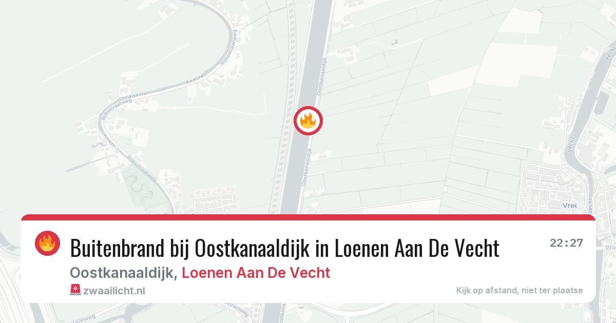 Buitenbrand bij Oostkanaaldijk in Loenen Aan De Vecht — 1 aug 2026