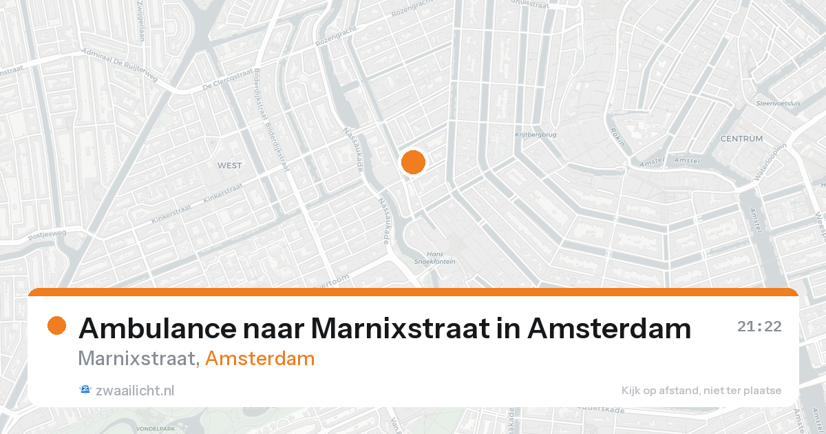 Ambulance naar Marnixstraat in Amsterdam — 7 feb 2026