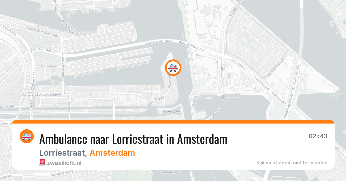Ambulance naar Lorriestraat in Amsterdam — 7 mei 2026