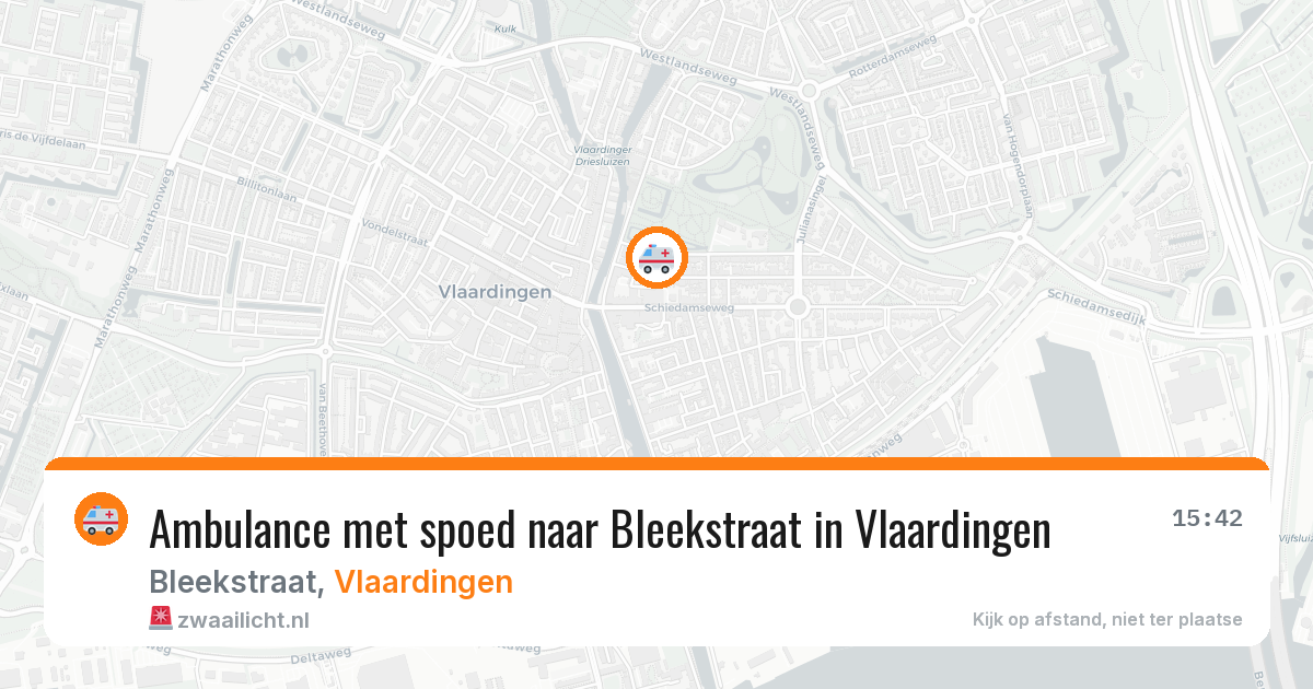 Ambulance met spoed naar Bleekstraat in Vlaardingen — 2 jun 2026