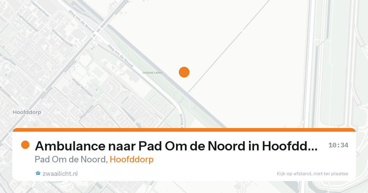Ambulance naar Pad Om de Noord in Hoofddorp — 27 mei 2026