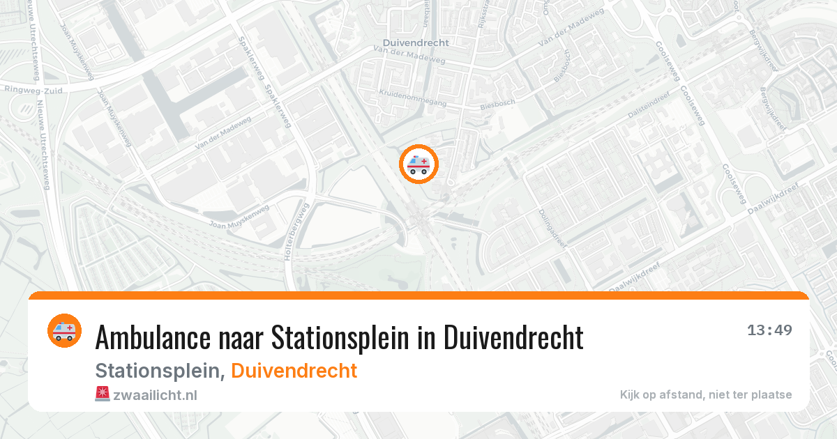 Ambulance naar Stationsplein in Duivendrecht — 13 mei 2026