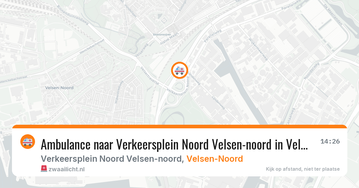 Ambulance naar Verkeersplein Noord Velsen-noord in Velsen-Noord — 23 mei 2026