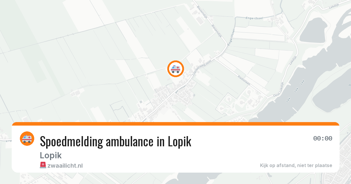 Spoedmelding ambulance in Lopik — 25 jan 2026