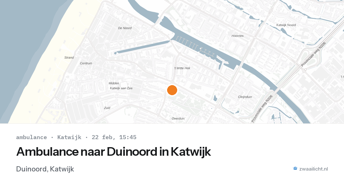 Ambulance naar Duinoord in Katwijk — 22 feb 2026