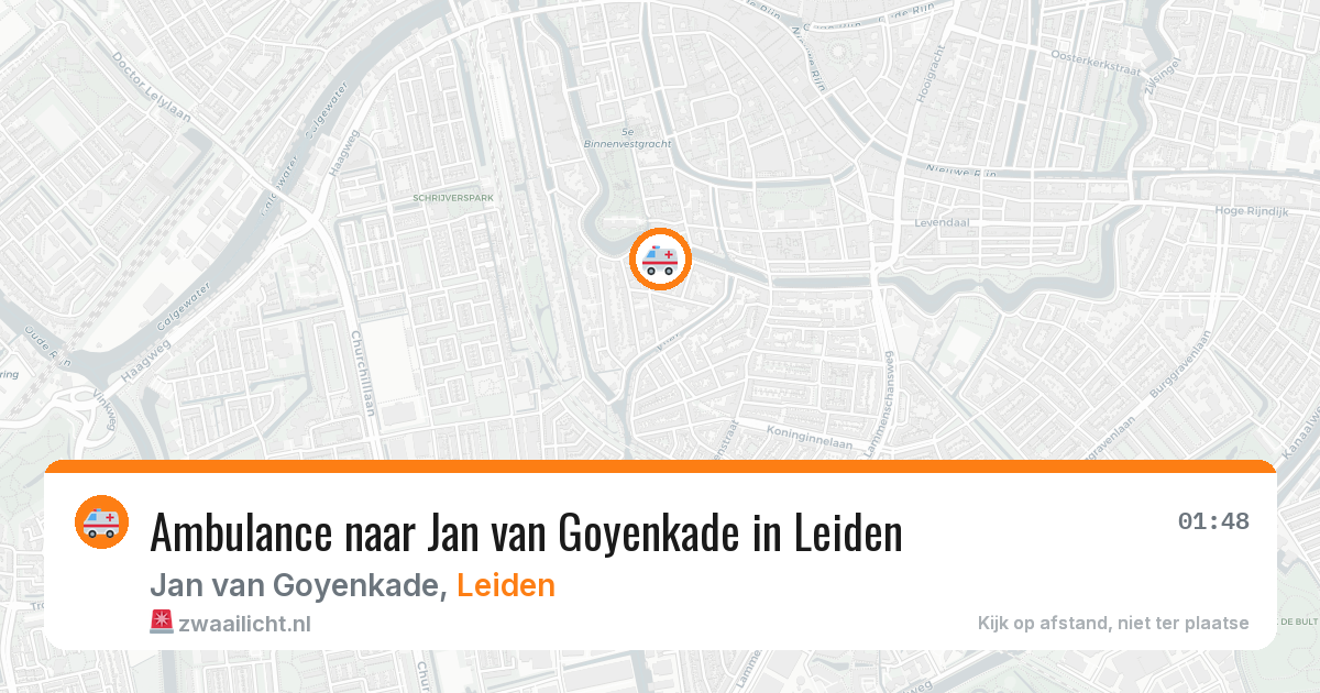 Ambulance naar Jan van Goyenkade in Leiden — 28 mrt 2026