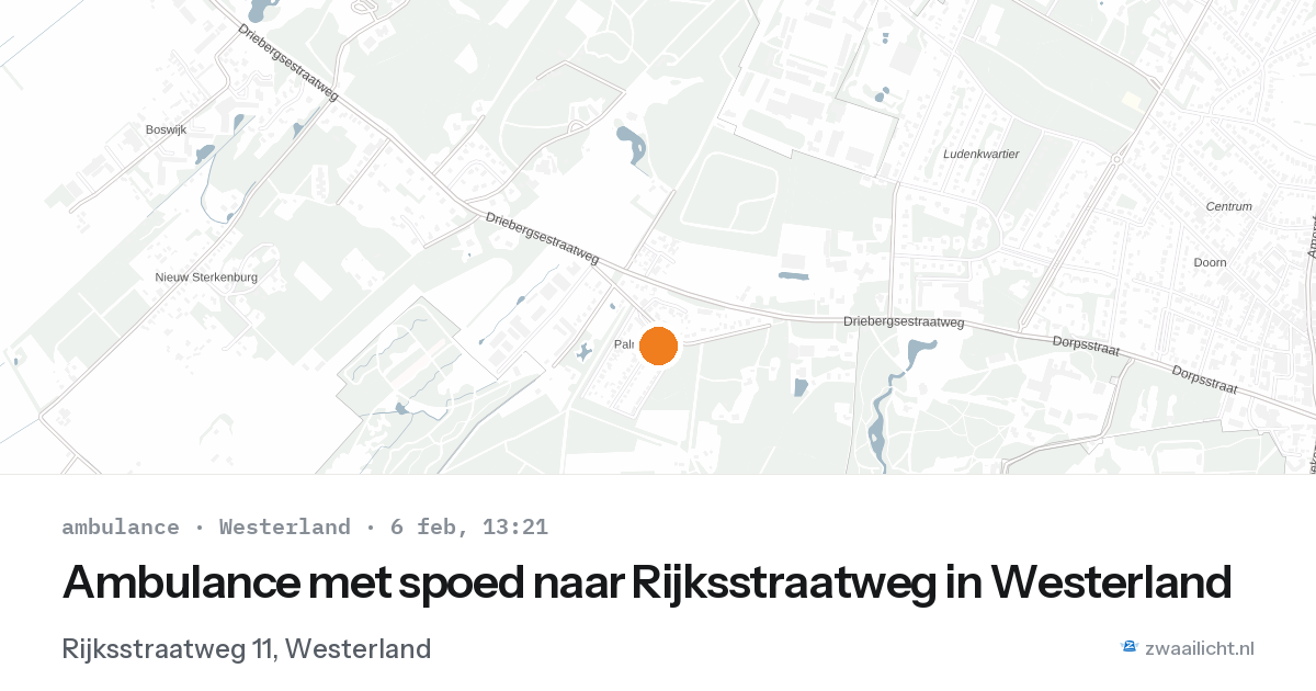 Ambulance met spoed naar Rijksstraatweg in Westerland — 6 feb 2026