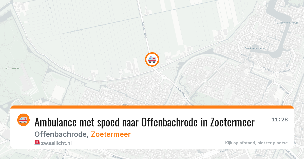 Ambulance met spoed naar Offenbachrode in Zoetermeer — 6 aug 2026