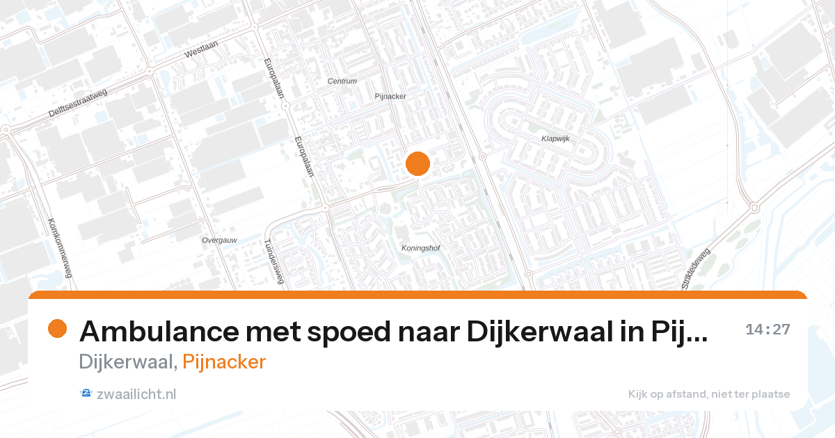 Ambulance met spoed naar Dijkerwaal in Pijnacker — 26 jan 2026