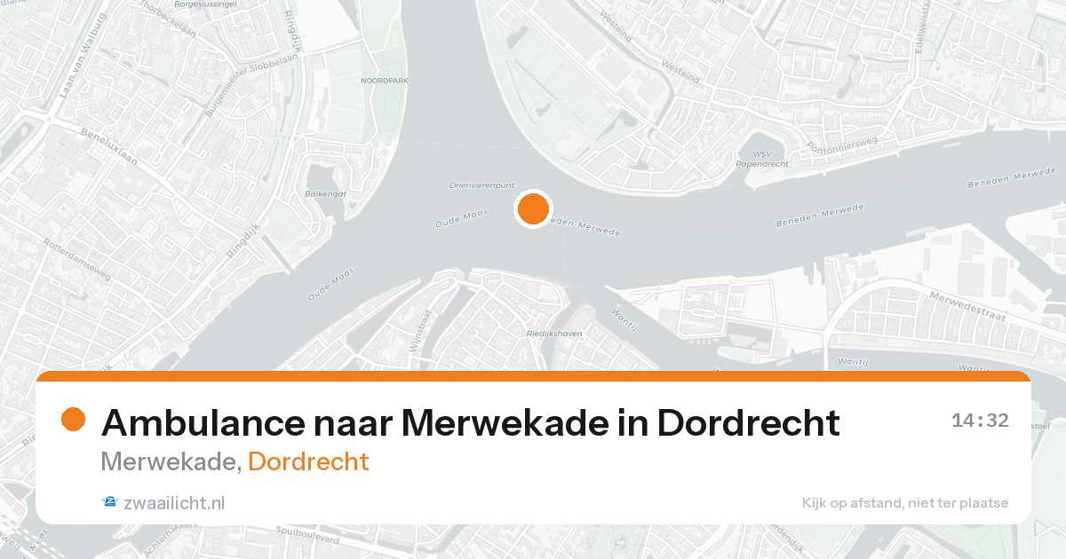 Ambulance naar Merwekade in Dordrecht — 15 aug 2026