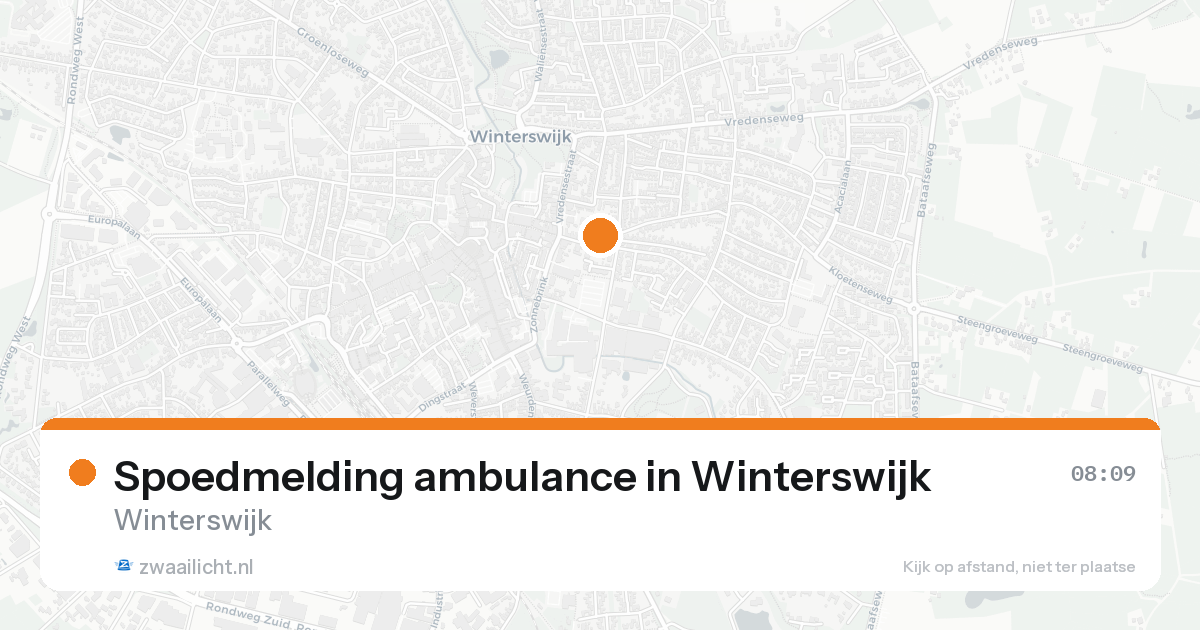 Spoedmelding ambulance in Winterswijk — 21 aug 2026