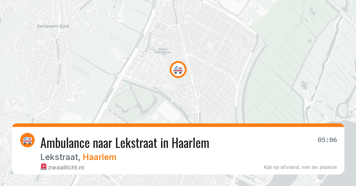 Ambulance naar Lekstraat in Haarlem — 30 mei 2026