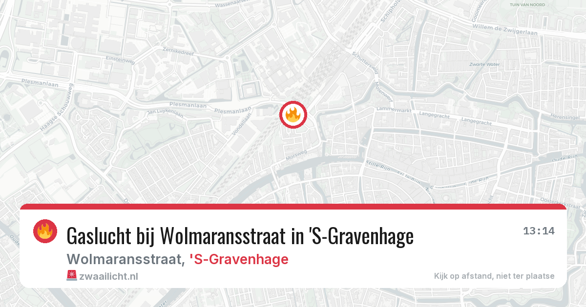 Gaslucht bij Wolmaransstraat in 'S-Gravenhage — 24 mrt 2026