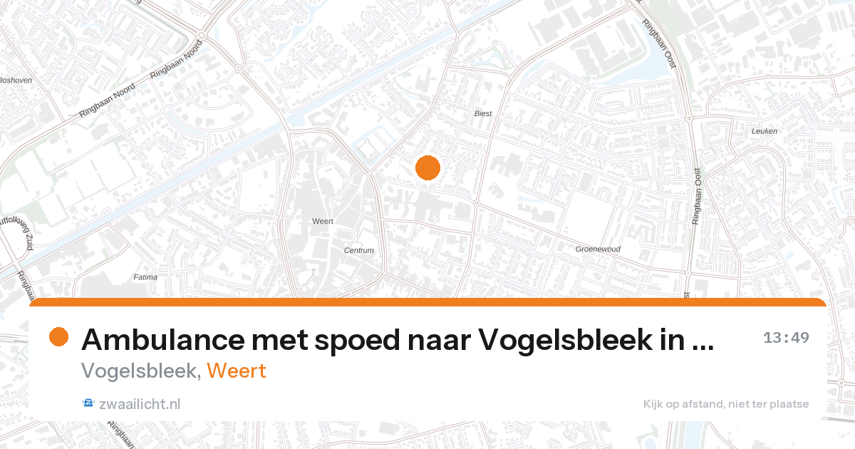 Ambulance met spoed naar Vogelsbleek in Weert — 27 aug 2026