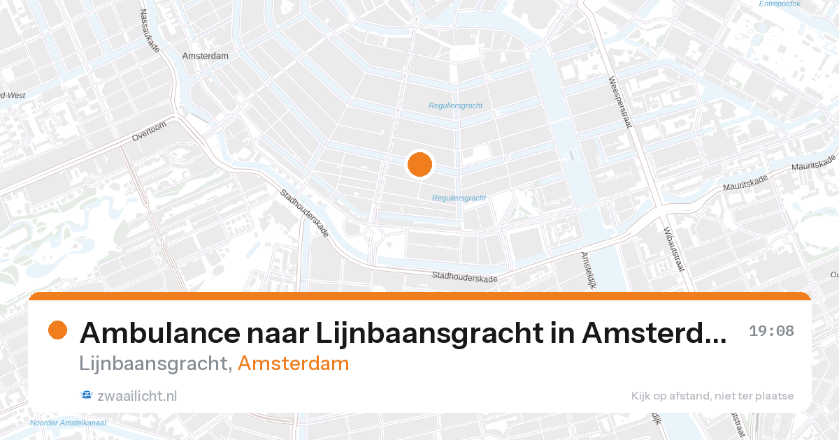 Ambulance naar Lijnbaansgracht in Amsterdam — 22 jun 2026