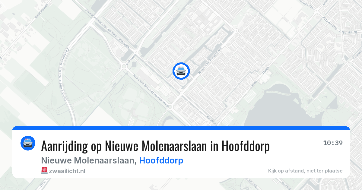 Aanrijding op Nieuwe Molenaarslaan in Hoofddorp — 18 jun 2026