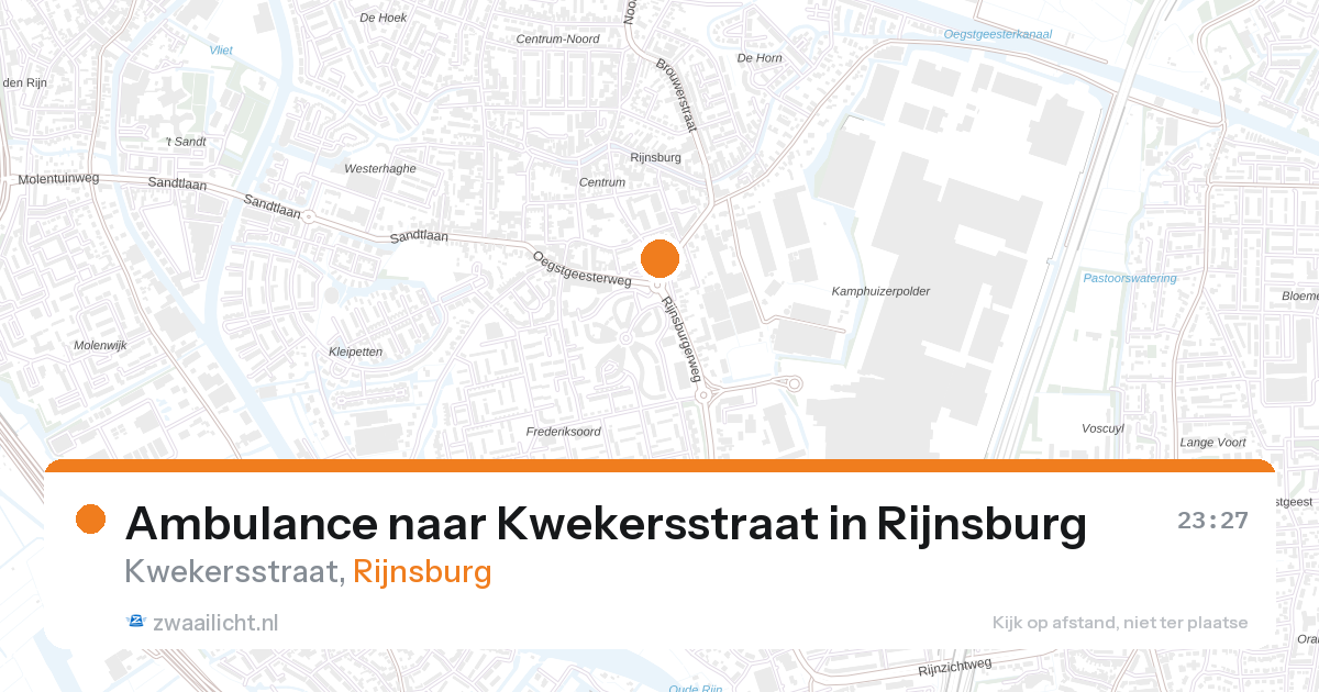 Ambulance naar Kwekersstraat in Rijnsburg — 26 aug 2026