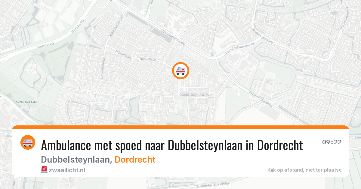 Ambulance met spoed naar Dubbelsteynlaan in Dordrecht — 17 mrt 2026