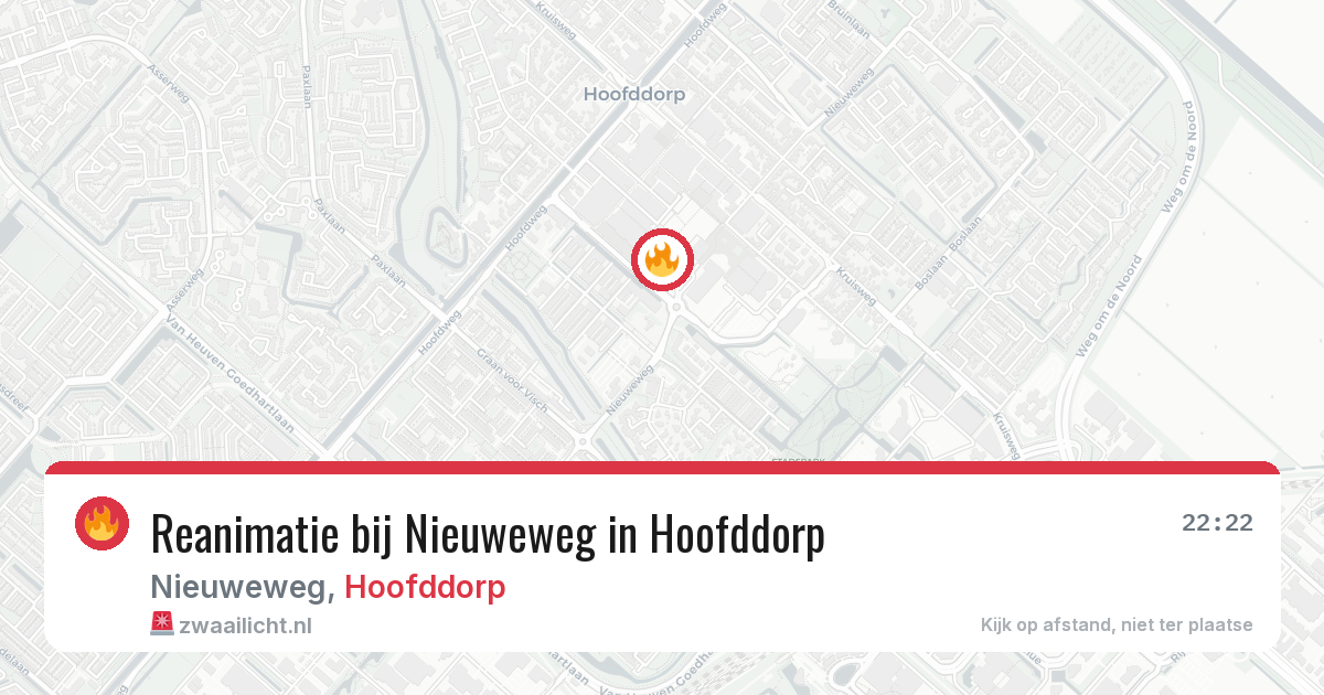 Reanimatie bij Nieuweweg in Hoofddorp — 20 mei 2026