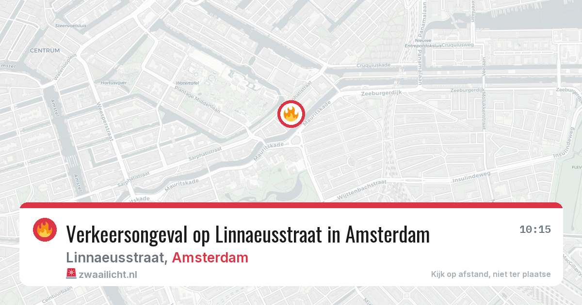 Verkeersongeval op Linnaeusstraat in Amsterdam — 20 mei 2026
