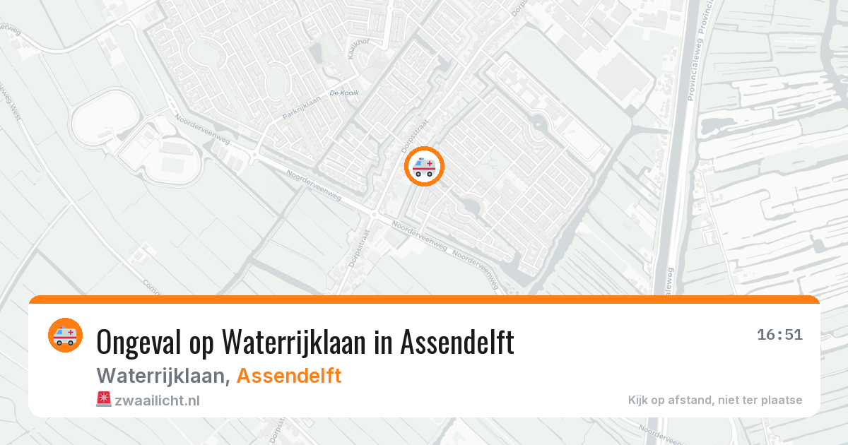 Ongeval op Waterrijklaan in Assendelft — 7 mei 2026