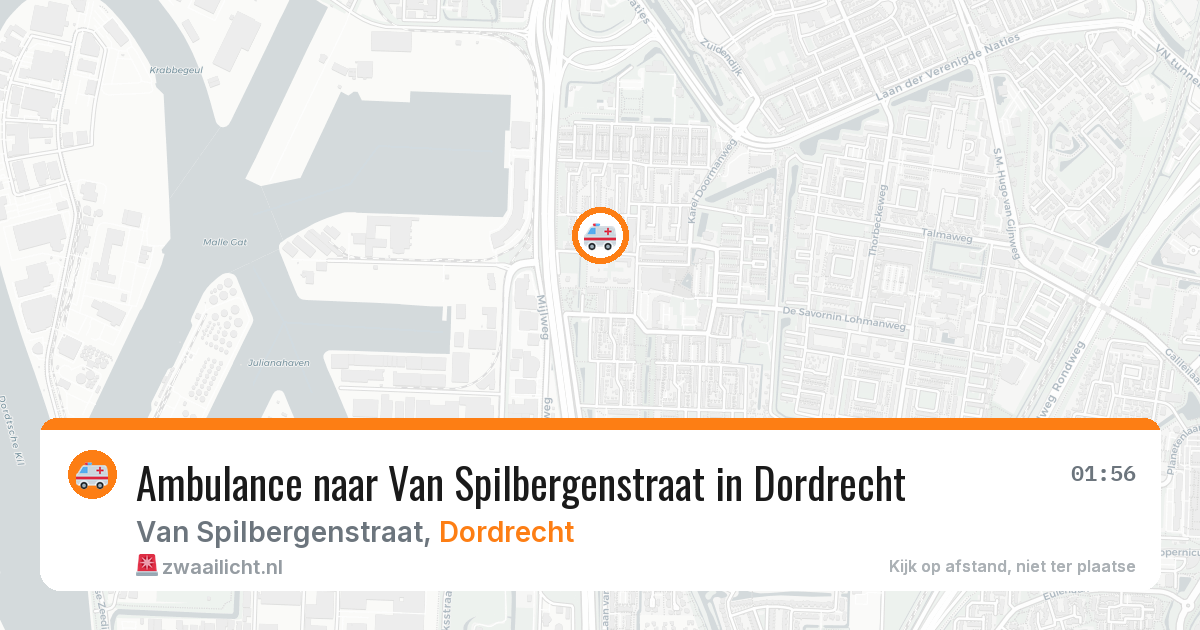 Ambulance naar Van Spilbergenstraat in Dordrecht — 19 mei 2026
