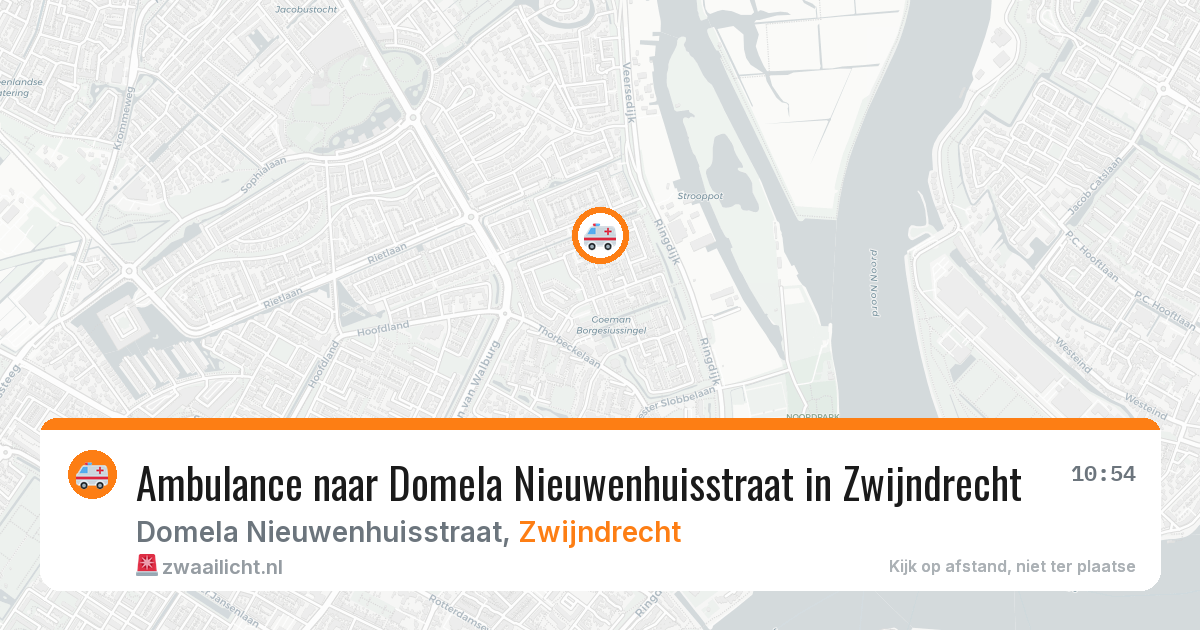 Ambulance naar Domela Nieuwenhuisstraat in Zwijndrecht — 10 apr 2026
