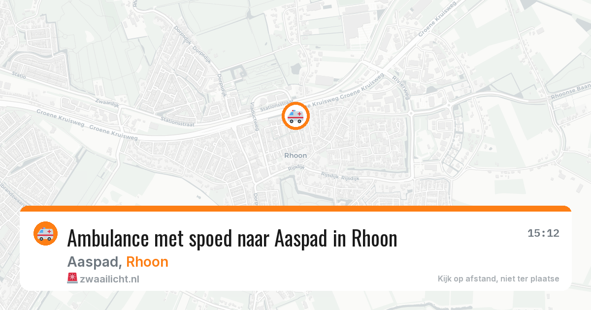 Ambulance met spoed naar Aaspad in Rhoon — 27 jun 2026