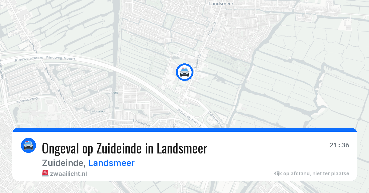 Ongeval op Zuideinde in Landsmeer — 1 aug 2026