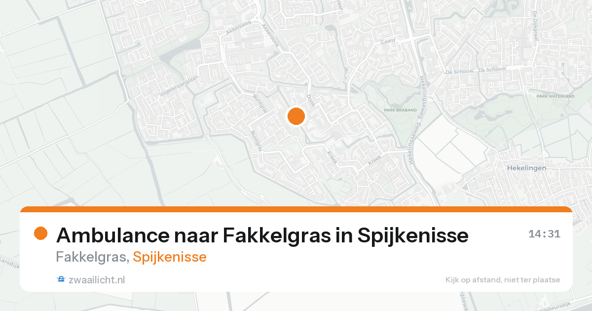 Ambulance naar Fakkelgras in Spijkenisse — 16 aug 2026